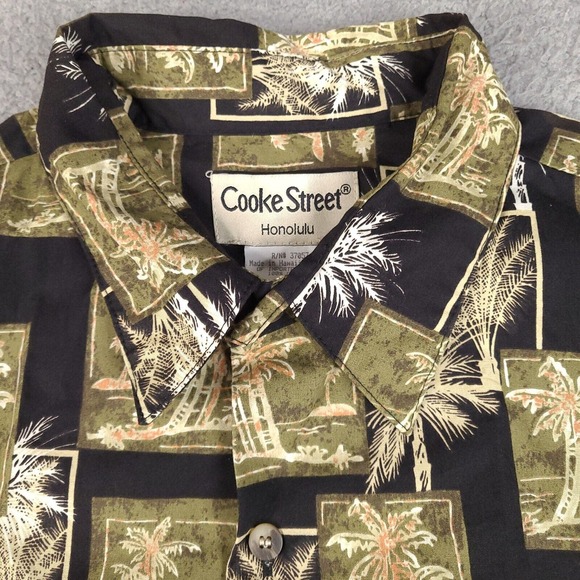 Vintage Cooke Street Shirt Mens XL Palm Floral Hawaiian Aloha Made In‎ Hawaii - Picture 6 of 12